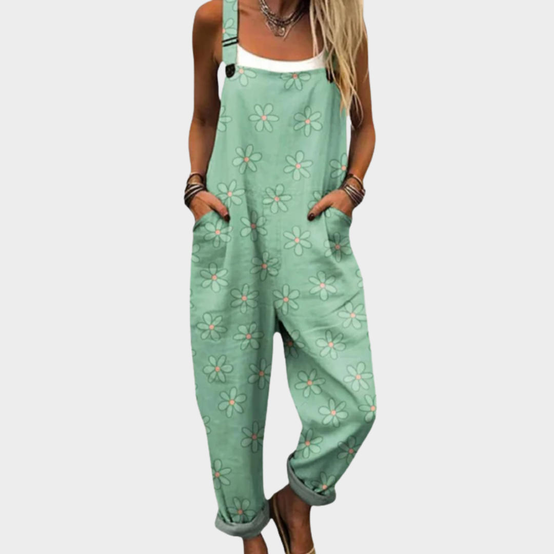 Women’s Printed Relaxed Fit Dungarees