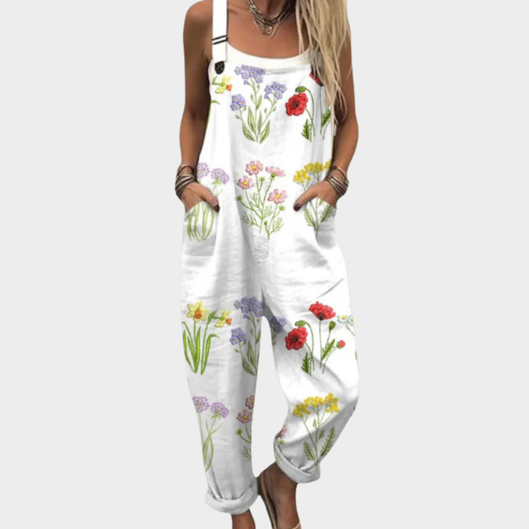 Women’s Printed Relaxed Fit Dungarees