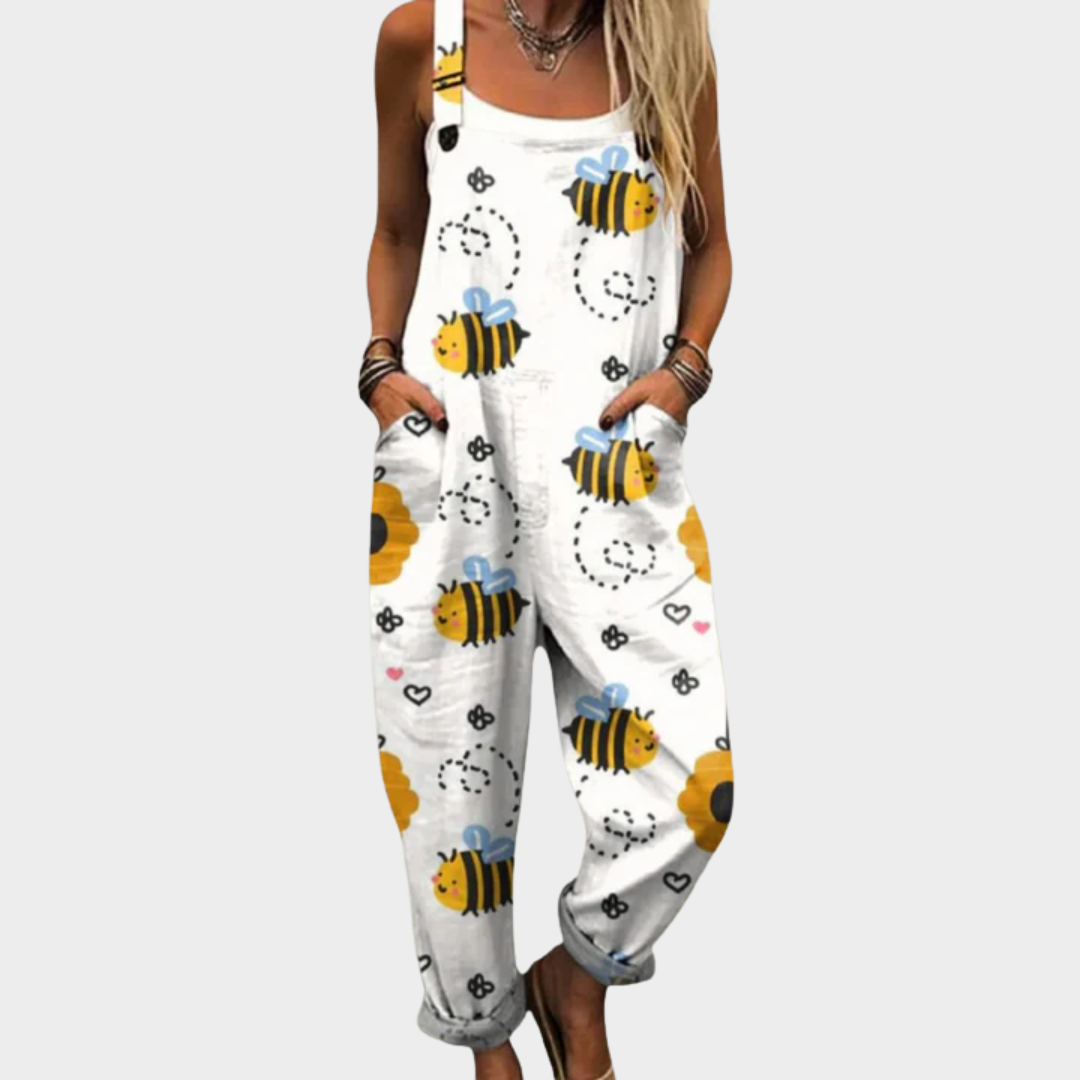 Women’s Comfortable Printed Dungarees