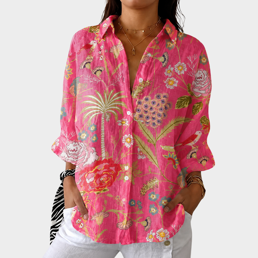 Women’s Lightweight Colorful Print Blouse