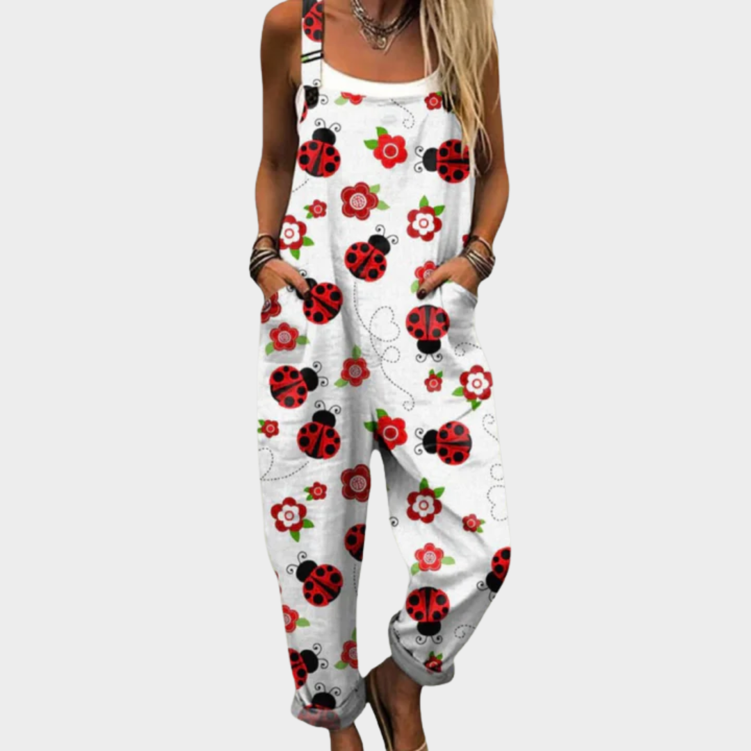 Women’s Relaxed Fit Printed Dungarees