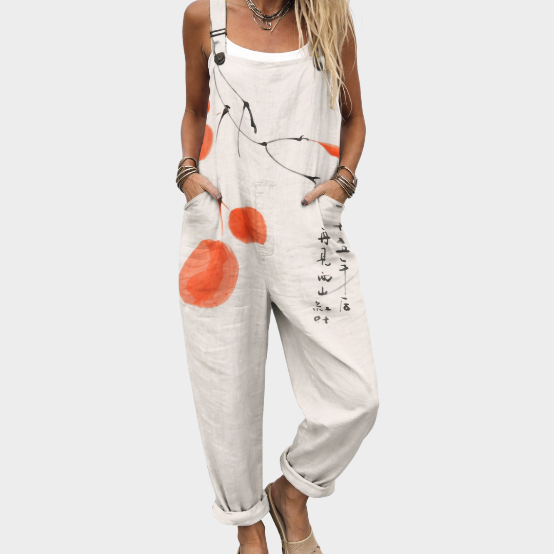 Women’s Printed Relaxed Fit Dungarees