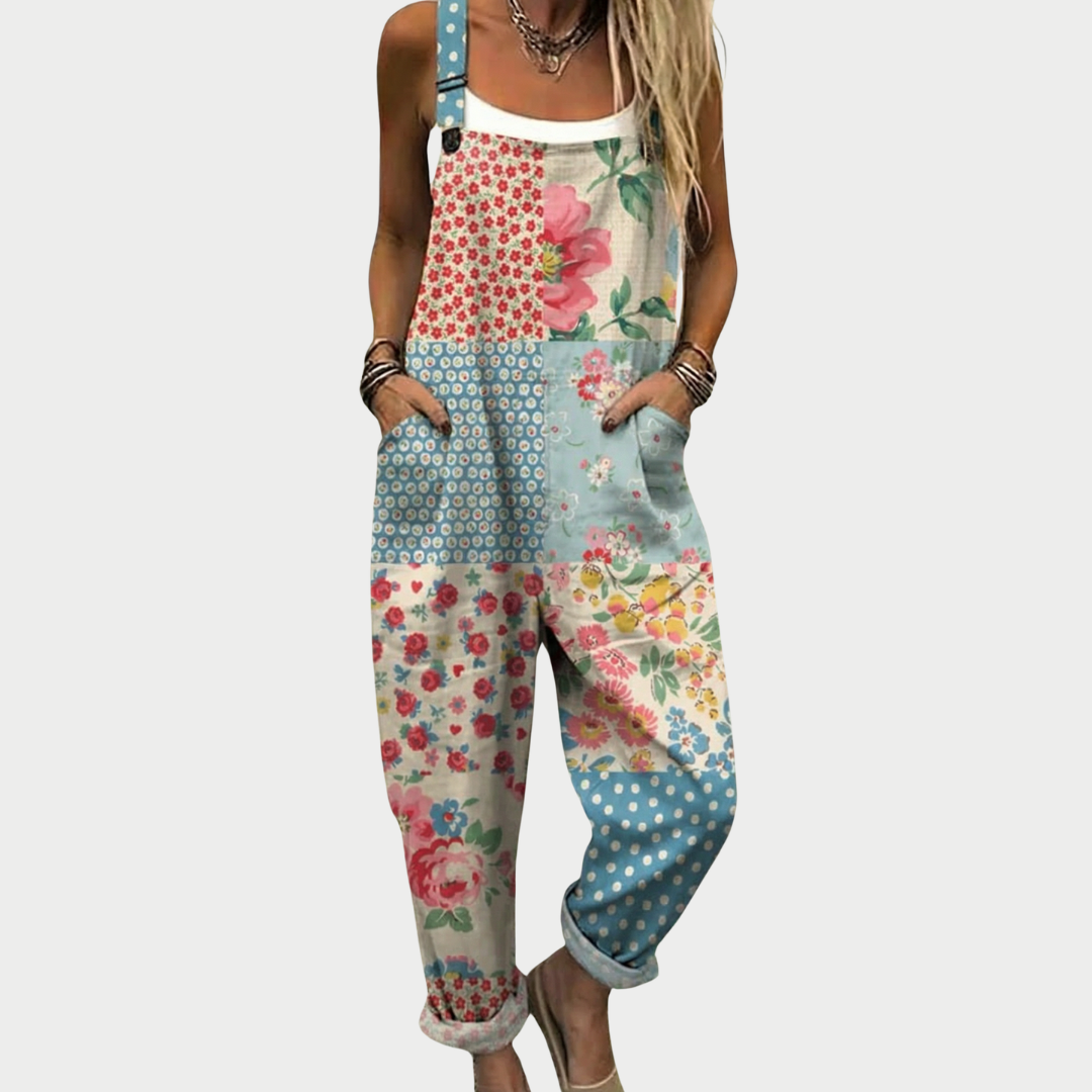Women’s Printed Relaxed Fit Dungarees