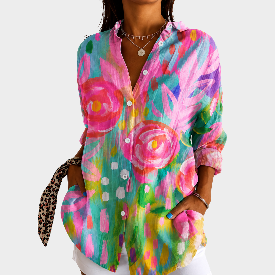 Women’s Floral Print Lightweight Blouse