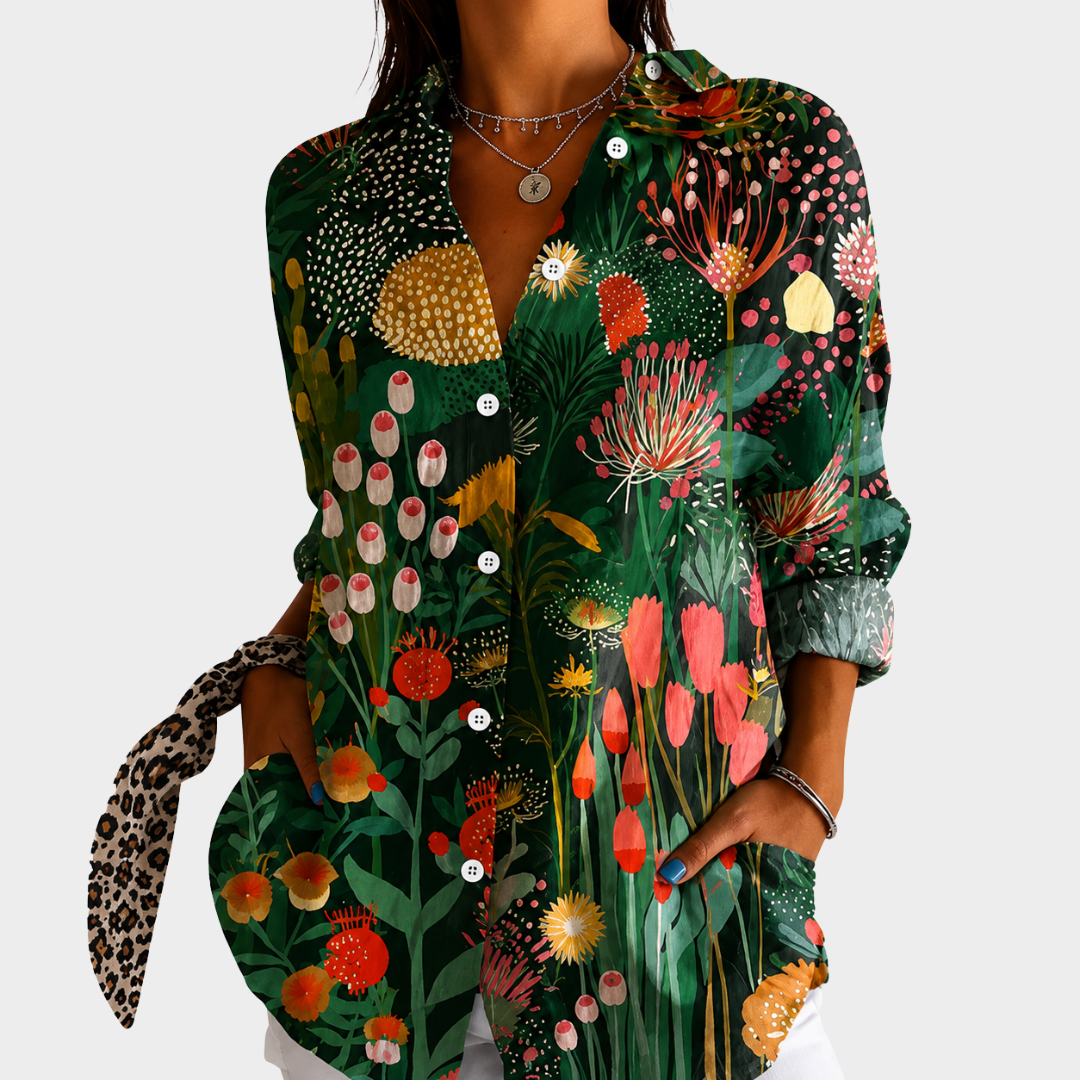 Women’s Floral Print Statement Blouse