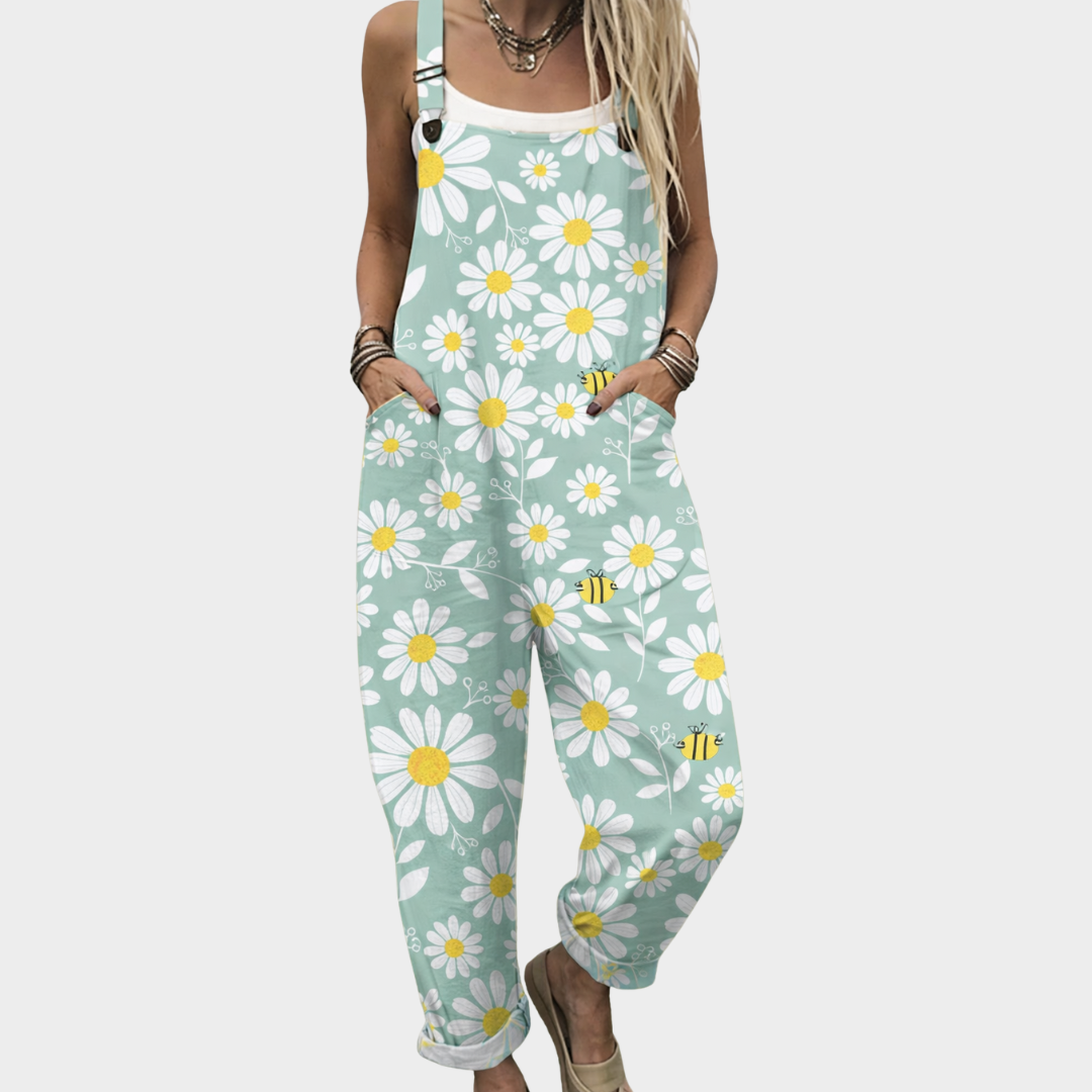 Women’s Relaxed Fit Printed Dungarees