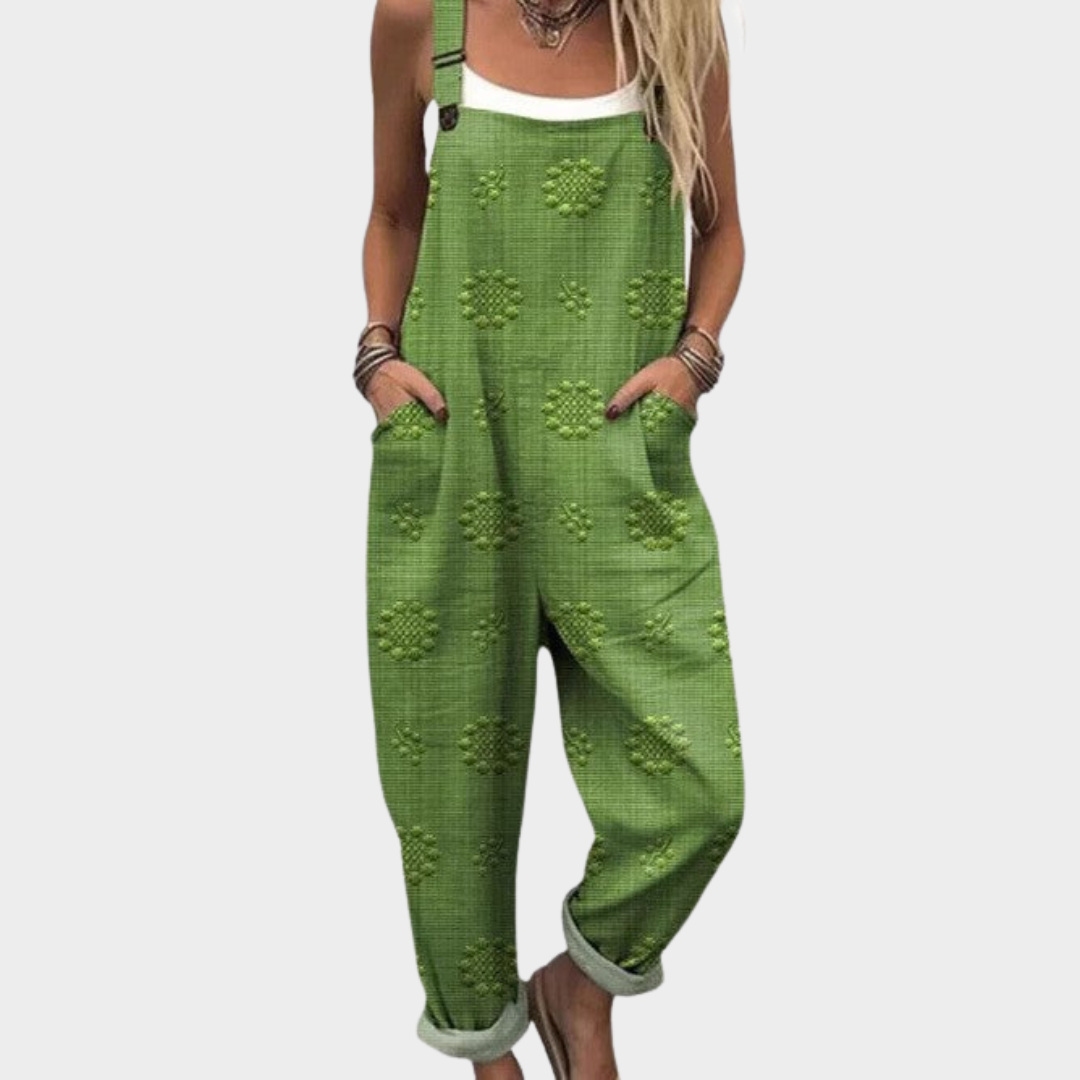 Women’s Printed Relaxed Fit Dungarees