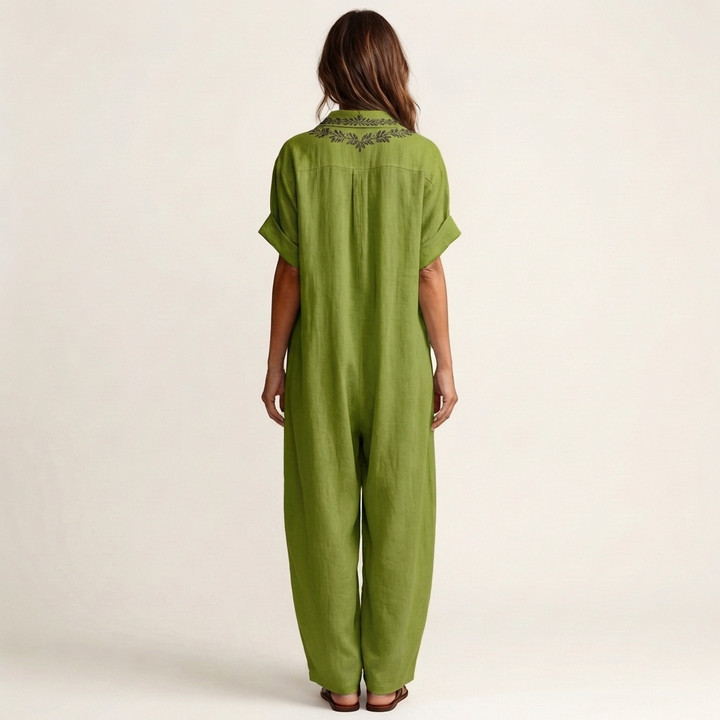 Women’s Embroidered V-Neck Maxi Dress
