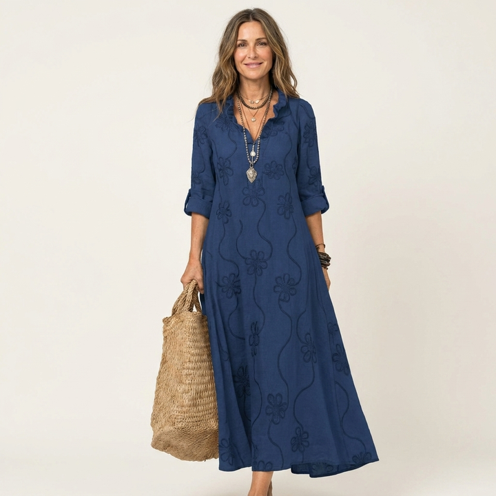 Women’s Floral Embroidered Maxi Dress
