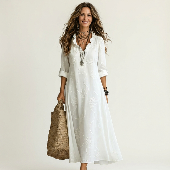 Women’s Floral Embroidered Maxi Dress