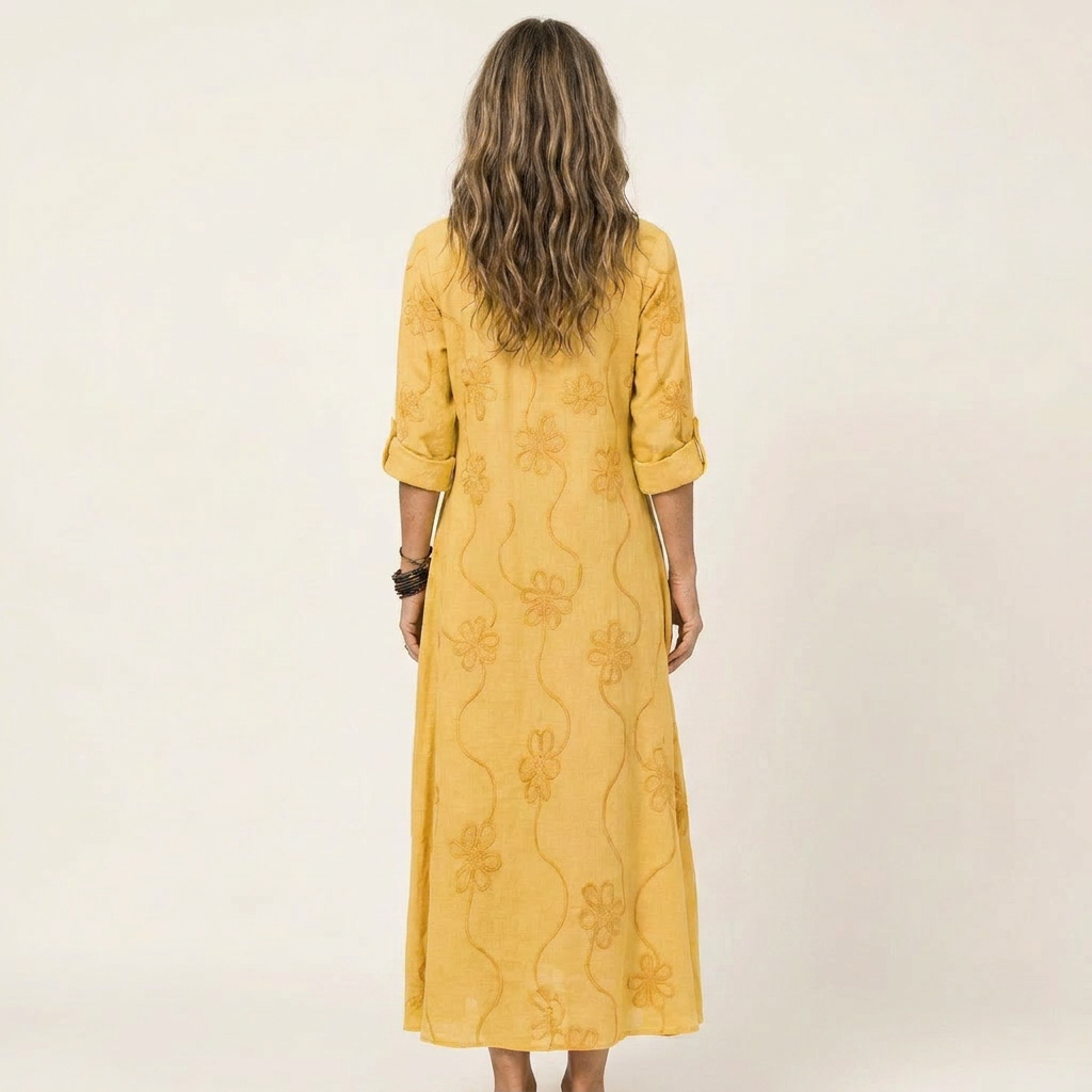 Women’s Floral Embroidered Maxi Dress