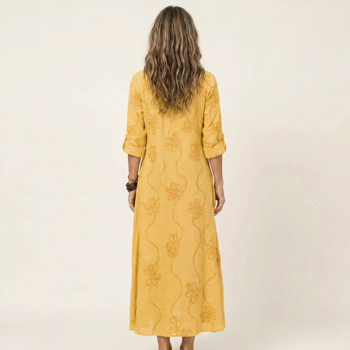Women’s Floral Embroidered Maxi Dress