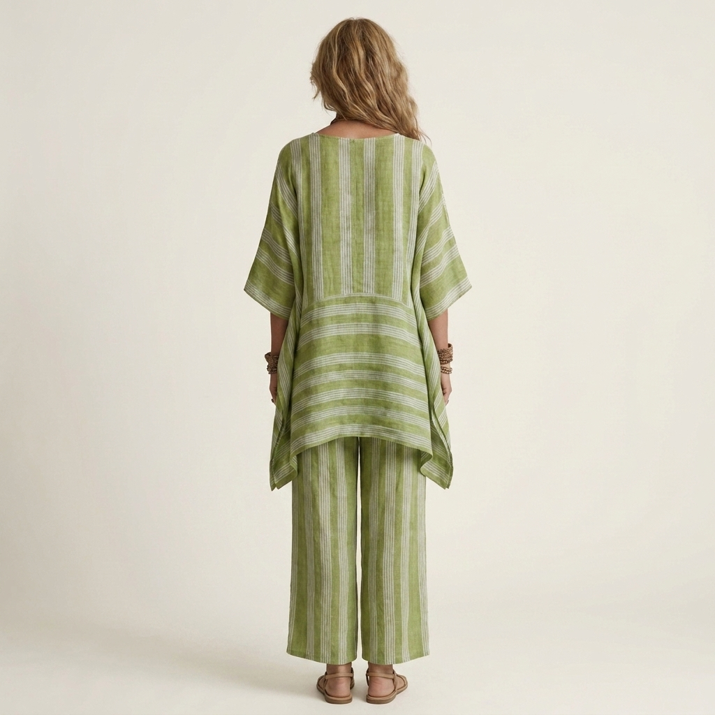 Women’s Two-Piece Striped Matching Set