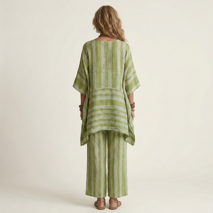 Women’s Two-Piece Striped Matching Set