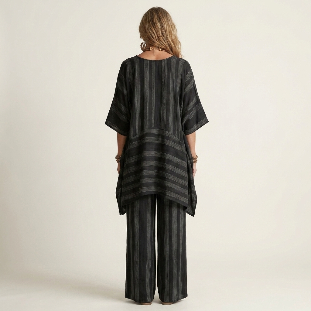 Women’s Two-Piece Striped Matching Set