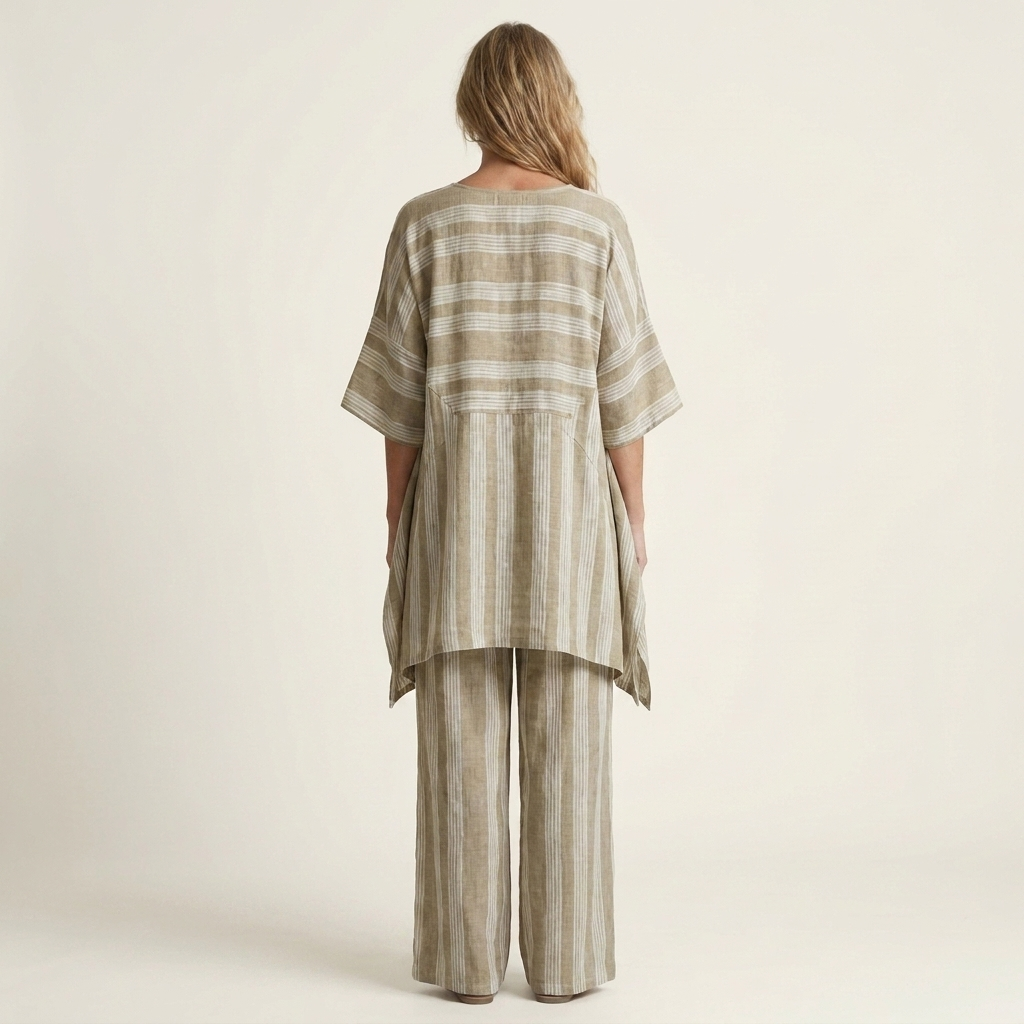 Women’s Two-Piece Striped Matching Set
