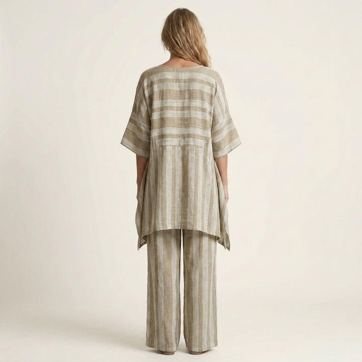 Women’s Two-Piece Striped Matching Set