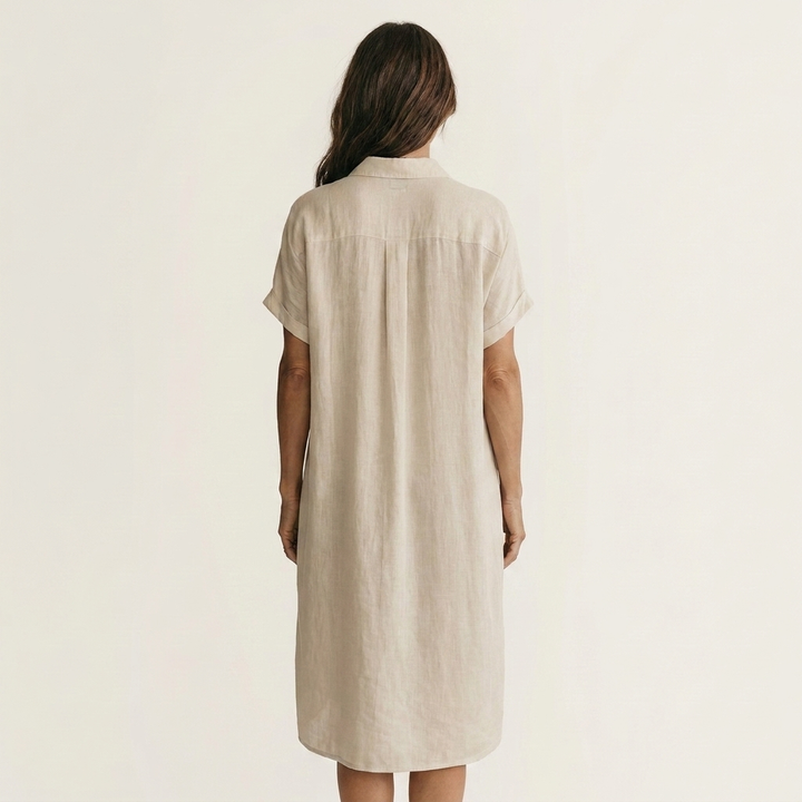 Women’s Midi Shirt Dress With Rolled Cuffs