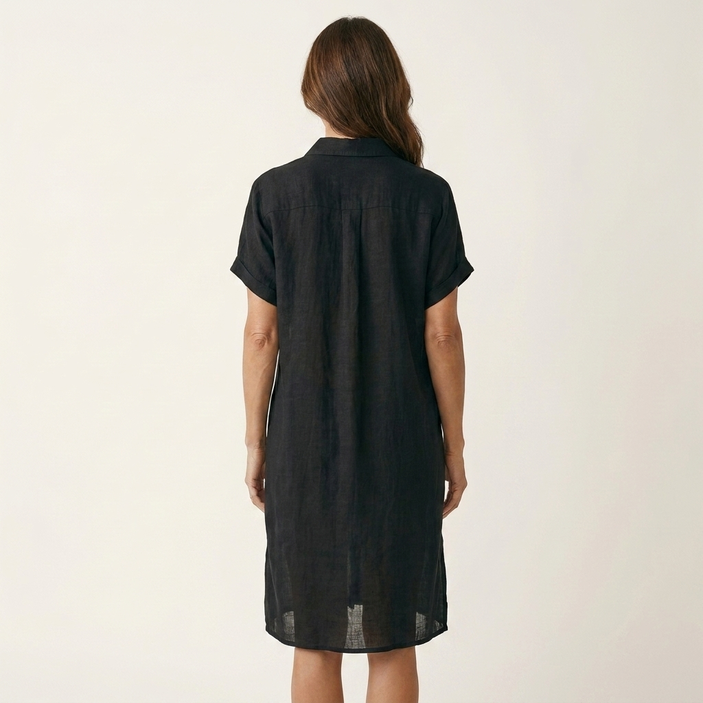 Women’s Midi Shirt Dress With Rolled Cuffs